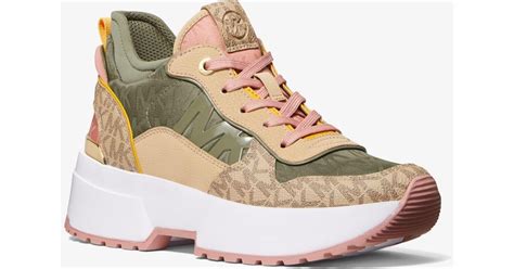 michael michael kors muse mixed-media trainer|Muse Mixed.